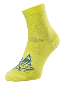 Unisex enduro ponožky Silvini Orino neonově žlutá/modrá
