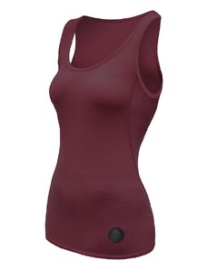 SENSOR MERINO AIR dámské triko bez rukávu port red