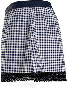 Dámské pyžamové šortky WOVEN SHORT PRINT UW0UW04944 02G tm. modro-bílé - Tommy Hilfiger