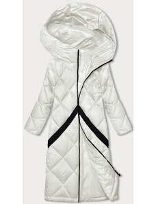Z-DESIGN Prošívaná dámská zimní bunda v barvě ecru (H-896-11)