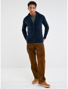 Big Star Man's Zip Sweater 161013 Blue Wool-403