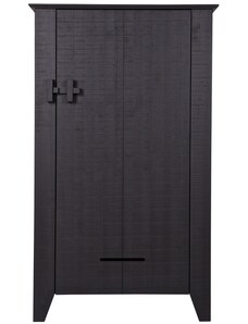 Hoorns Černá dřevěná skříň Gojin 142 x 85 cm