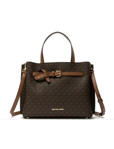 Michael Kors kabelka Emilia large logo brown hnědá