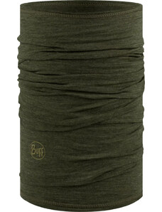 KHAKI SPORTOVNÍ NÁKRČNÍK BUFF MERINO LIGHTWEIGHT TUBE SCARF