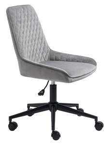Šedá sametová konferenční židle Unique Furniture Milton
