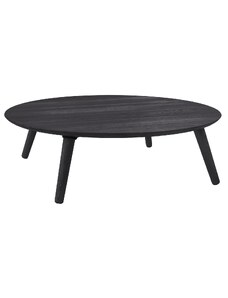 Tmavě šedý dřevěný konferenční stolek RAGABA CONTRAST SLICE 100 cm
