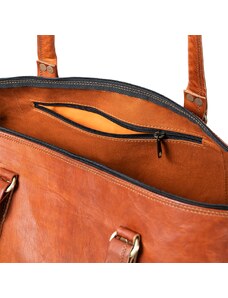 Bagind Rodney - Dámská i pánská kožená cestovní taška hnědá, ruční výroba, český design