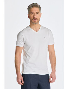 TRIČKO GANT SLIM SHIELD V-NECK T-SHIRT bílá XS