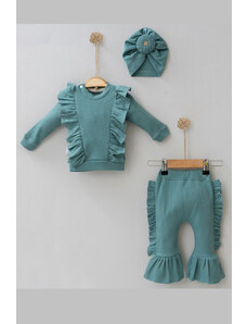 TrendUpcz Dětské oblečení 3-dílný dívčí set zelená, nápad na dárek