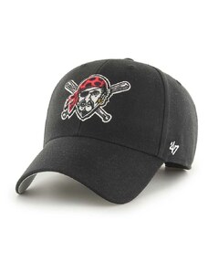 Čepice s vlněnou směsí 47brand MLB Pittsburgh Pirates černá barva, s aplikací, B-MVP20WBV-BKO