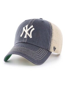 Kšiltovka 47brand MLB New York Yankees tmavomodrá barva, vzorovaná