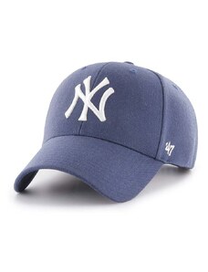 47 brand Čepice s vlněnou směsí 47brand MLB New York Yankees fialová barva, s aplikací
