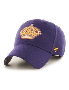 Čepice s vlněnou směsí 47brand NHL Los Angeles Kings fialová barva, s aplikací, HVIN-MVP08WBV-PP67
