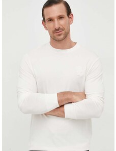 Tričko s dlouhým rukávem Karl Lagerfeld béžová barva, s aplikací