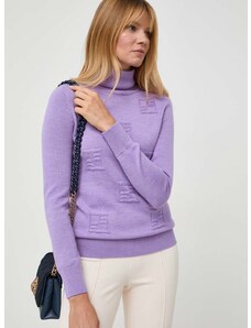 Vlněný svetr Beatrice B dámský, fialová barva, lehký