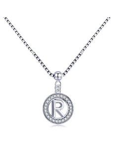 GRACE Silver Jewellery Stříbrný náhrdelník písmeno R - stříbro 925/1000