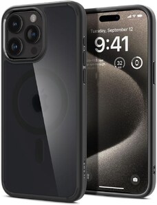 Ochranný kryt na iPhone 15 Pro - Spigen, Ultra Hybrid MagSafe Frost Black
