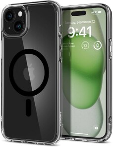 Ochranný kryt na iPhone 15 PLUS - Spigen, Ultra Hybrid MagSafe Black