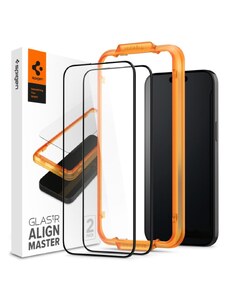 Ochranné tvrzené sklo na iPhone 15 Pro MAX - Spigen, AlignMaster FC (2ks s aplikátorem)