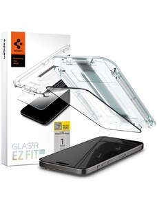 Ochranné tvrzené sklo na iPhone 15 Pro MAX - Spigen, Glas.tR EZ Fit (1ks s aplikátorem)