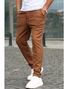 Madmext Brown Relaxed Fit Jogger Trousers 5480