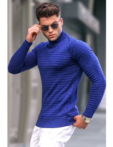 Madmext Light Navy Blue Turtleneck Knitwear Sweater 5762