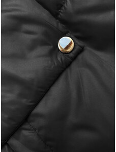 S'WEST Krátká černá dámská bunda s kapucí (B8216-1)
