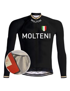 REDTED Cyklistický dres Molteni Vintage - REDTED - Black