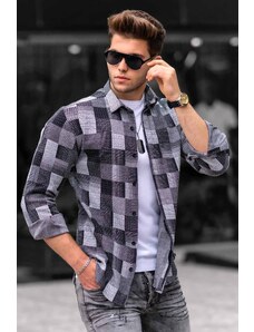 Madmext Gray Plaid Lumberjack Men's Shirt 4667