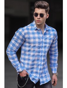 Madmext Blue Men's Shirt 4941