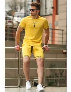 Madmext Yellow Men's Shorts Set 4491