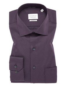 Eterna, jednobarevná a neprůhledná košile s náprsní kapsou fialová
