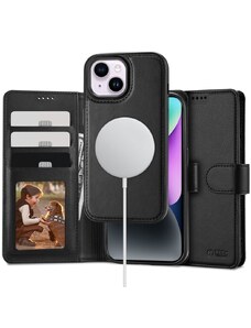 Knížkové pouzdro pro iPhone 15 PLUS - Tech-Protect, Wallet MagSafe Black