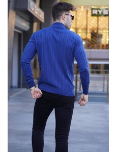 Madmext Indigo Half Turtleneck Knitwear Sweater 5786