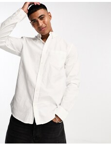 ONLY & SONS slim fit button down oxford shirt in white