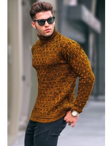 Madmext Mustard Turtleneck Knitwear Sweater 5758