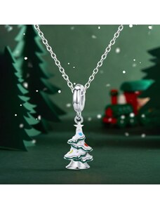 GRACE Silver Jewellery Stříbrný náhrdelník Vánoční stromeček - stříbro 925/1000