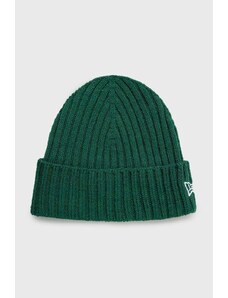 Čepice New Era Cuff Beanie zelená barva, 60364235