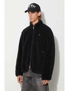 Mikina Represent Fleece Zip Through pánská, černá barva, hladká