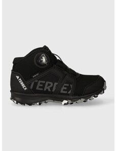 Dětské boty adidas TERREX IF7508 BOA MID R.RD CBLACK/FTWWHT černá barva