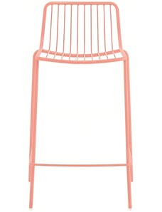 Pedrali Růžová kovová barová židle Nolita 3657 65 cm