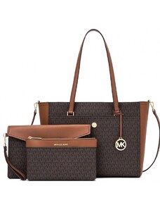 Michael Kors Maisie large kabelka logo brown hnědá 3 v 1