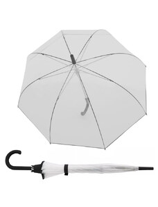 Doppler Nizza Transparent černý - dámský holový průhledný deštník