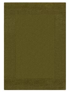 Flair Rugs koberce Kusový ručně tkaný koberec Tuscany Textured Wool Border Green - 120x170 cm