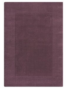 Flair Rugs koberce Kusový ručně tkaný koberec Tuscany Textured Wool Border Purple - 120x170 cm