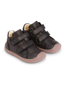 BarBefootová celoroční kotníková obuv Bundgaard s membránou - The Walk Velcro TEX Black Černá