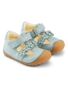 Barefootová kožené sandálky Bundgaard - Petit Summer Flower Jeans Mint