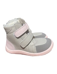 Barefoot zimní kotníkové boty s membránou - Baby Bare Febo Winter Grey/pink