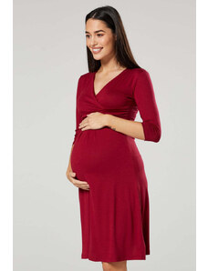 Těhotenské a kojící šaty 3v1 Chelsea Clark bordó