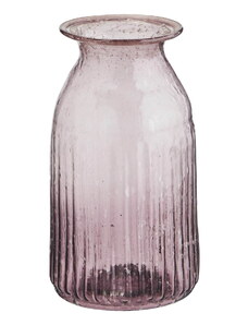 Madam Stoltz Váza z recyklovaného skla Purple 13 cm